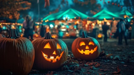 Obraz premium Jack-O'-Lantern Halloween Night.