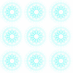 Stylish, luxurious mandala in gold with detailed and decorative floral designs