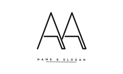 AA Abstract Letters Logo Monogram