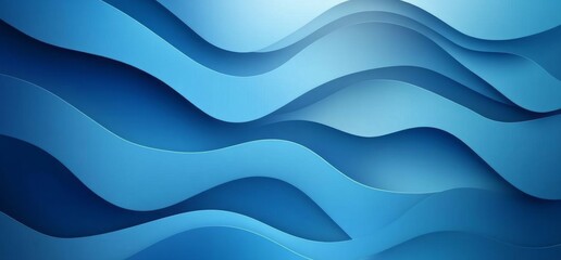 Abstract Blue Wavy Paper Background