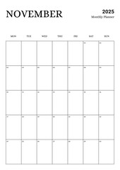 Monthly Planner November 2025