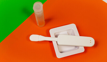 A tool for conducting an accessible rapid test, a bag with reagents and an applicator for...