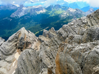 Beautiful peaks in the Dolomites, Italy