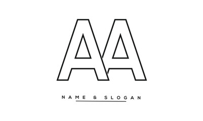AA Abstract Letters Logo Monogram