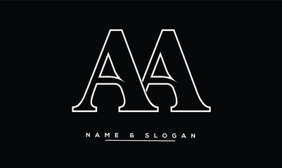 AA Abstract Letters Logo Monogram