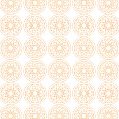 Intricately designed golden mandala with symmetrical patterns, inspired by traditional art