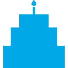 Obraz premium Happy birthday single vector icon