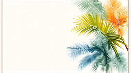 Fototapeta premium Bold palm tree graphic with striking colors and vibrant design
