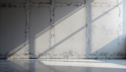 Textured Wall Displaying Smooth and Rough Surfaces with Depth.