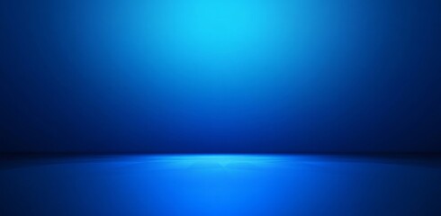 Abstract Blue Gradient Background with a Horizon Line