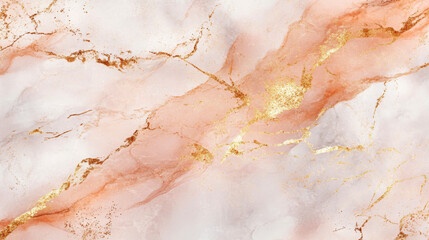 Fototapeta premium Elegant marble texture with rose gold accents for stylish background design