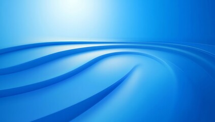Abstract Blue Curved Lines Background