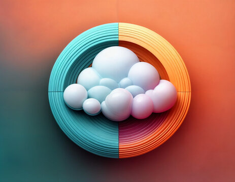 Wolkensymbol &ndash; Minimalistisches Icon f&uuml;r Wetter und Cloud-Technologie