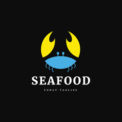 seafood crab menu modern logo design vector © NUR