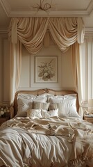 Elegant Beige Bedroom with Luxurious Bedding