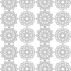 Beautiful, golden mandala with a circular floral pattern, delicate and refined