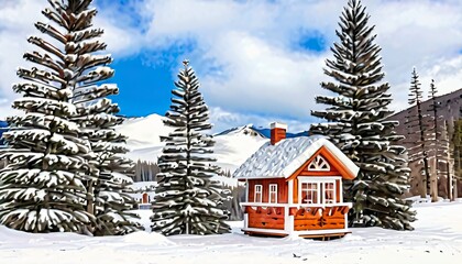 Cozy Winter Cabin in the Mountains