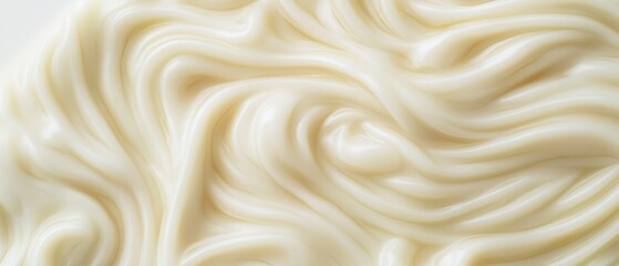 Obraz premium Smooth and creamy texture of whipped cream or meringue