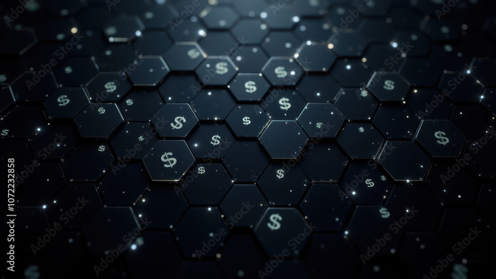 Poster an artistic representation of a stablecoin network with stars.