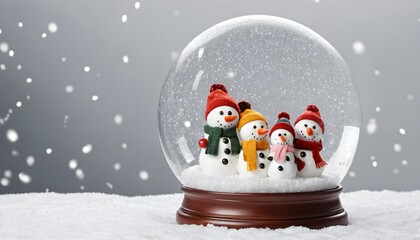 Snowman Family Snow Globe