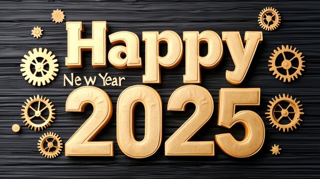 Celebrate the Arrival of a Joyous New Year 2025 with Golden Inspirations and Creative Designs