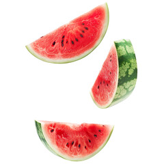 Falling watermelon on a transparent background