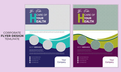 Creative modern minimal and business flyer template colorful gradient geometric circle design 
