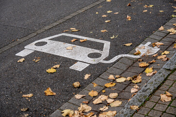 Symbol Ladesäule Elektroauto