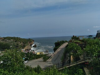 Aerial view of sea, heha sky view region of yogyakarta