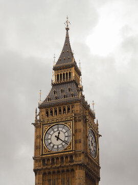 big ben tower against grey skies 
