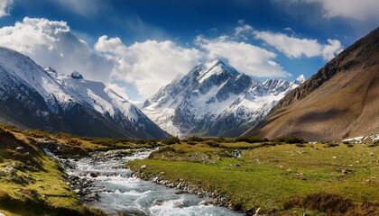 Obraz premium Crystal-clear waters glisten under the sunlight. 