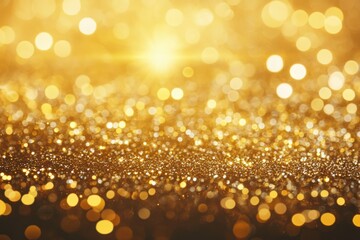Shimmering Gold Bokeh Background for Celebrations