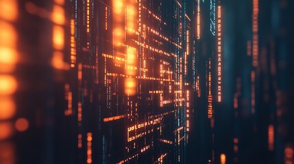 Fototapeta premium Abstract composition showcasing the impact of stocks and technology on global markets, depicted through dynamic lighting arrangements.