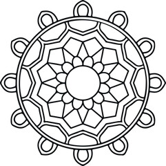 Obraz premium Petals of Wisdom: A Mandala Reflection