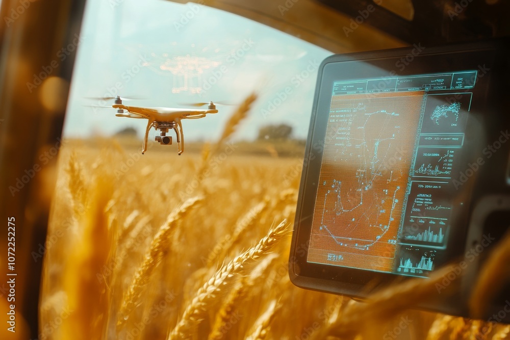 Poster drone technology setup for data analysis in field