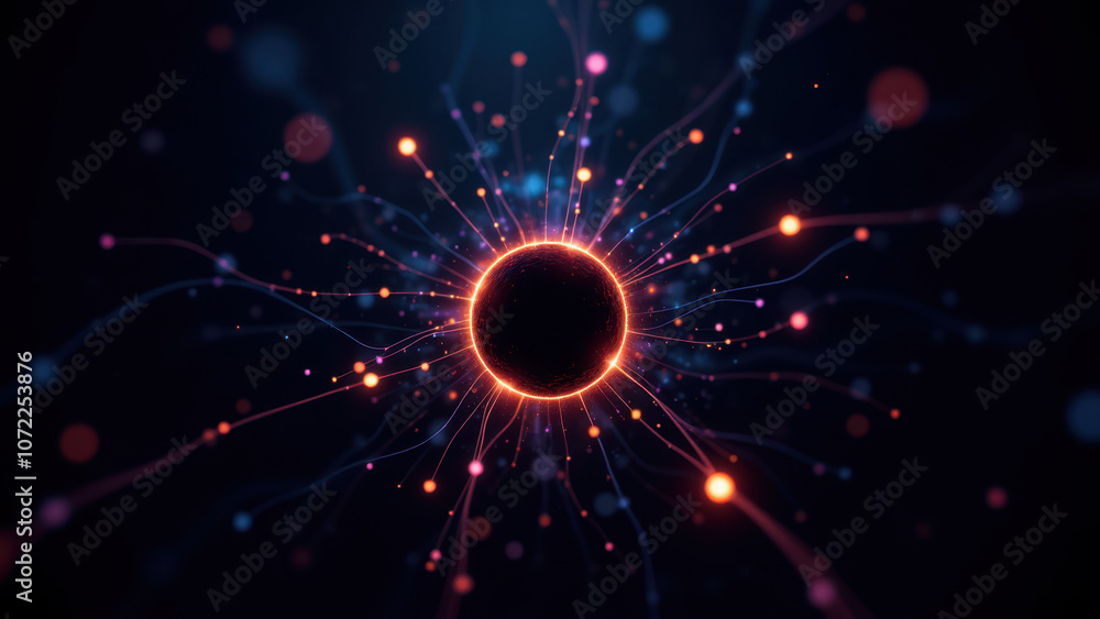 Poster stablecoin digital representation with network connectivity concept.