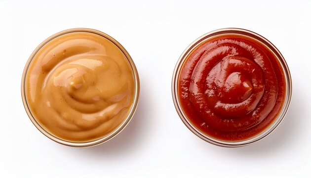 burger sauce in the bowl isolate on White background