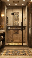 Luxurious Bathroom with Walk-in Shower and Stylish Decor
