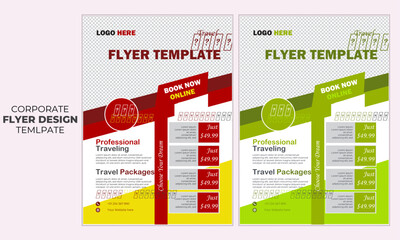 Creative modern minimal and business flyer template colorful gradient geometric circle and design 