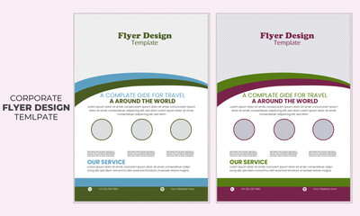 Creative modern minimal and business flyer template colorful gradient geometric circle and design 