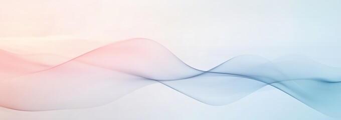 Obraz premium Abstract Wavy Lines with Pastel Pink and Blue Gradient