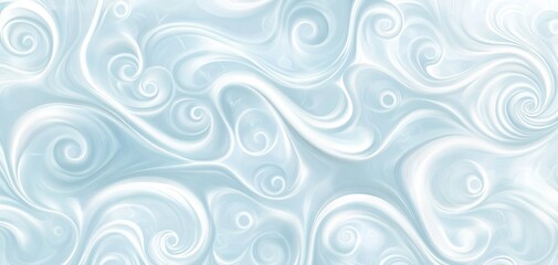 Abstract Swirling Pattern in Blue and White Hues