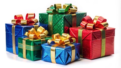 Obraz premium Colorful Wrapped Presents for Any Occasion