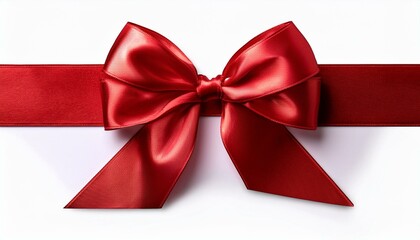 Fototapeta premium red satin ribbon and bow vector illustration