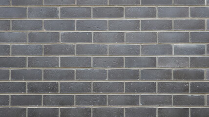gray brick wall with white cement joints as graphic resource and background texture, with empty copy space, plain wall made of smooth bricks