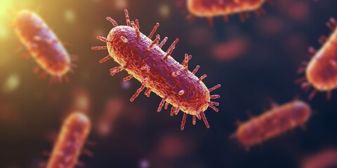 Fototapeta premium The fascinating world of elongated bacteria through stunning illustrations