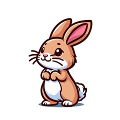 Fototapeta premium Cute rabbit or bunny animal isolated vector illustration