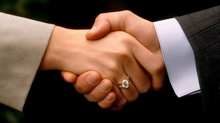 Obraz premium Hands Shaking in Natural Light Setting