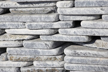 stack of landscape stones for patio