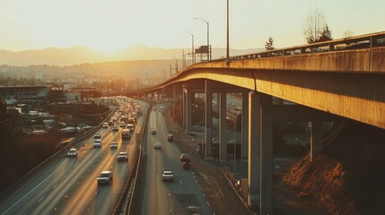 Golden Hour Commute: A View From the Overpass